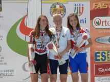 Sofia D'Annibale sul podio (terza a sinistra, foto d'archivio Fb)