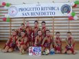 Le atlete della Progetto Ritmica durante la gara FGI