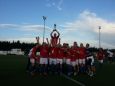 Capitan Angelini alza il trofeo simbolo del titolo regionale
