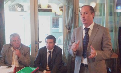Filippo Olivieri sulla destra, affianco a lui il deputato Ignazio Abrignani e Giuseppe Ricci dell'Itb