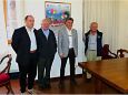 Presentazione di Vivavoley. Da sinistra Flavio Patrizi, Giulio Frabboni, Luigi Merli e Sergio Torquati