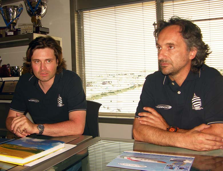 Marco Pennesi (sulla destra), con il responsabile Marketing di Metamarine Corse, Giulio Brandimarti