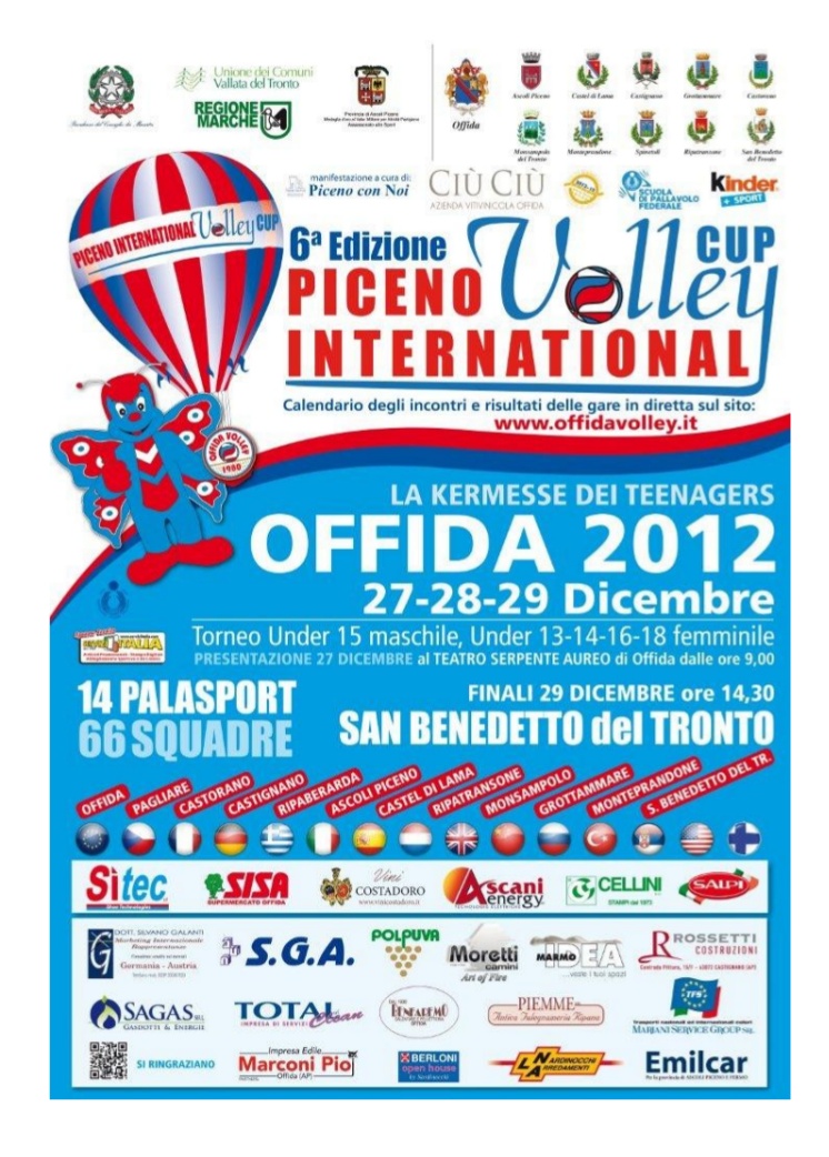La locandina del Piceno Volley International 2012