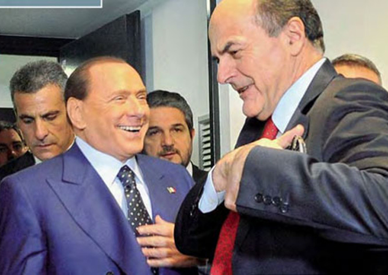 Berlusconi se la ride con Bersani (da today.it)