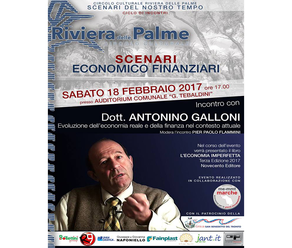 Nino Galloni a San Benedetto: alle radici “dell'Economia Imperfetta ... - Riviera Oggi