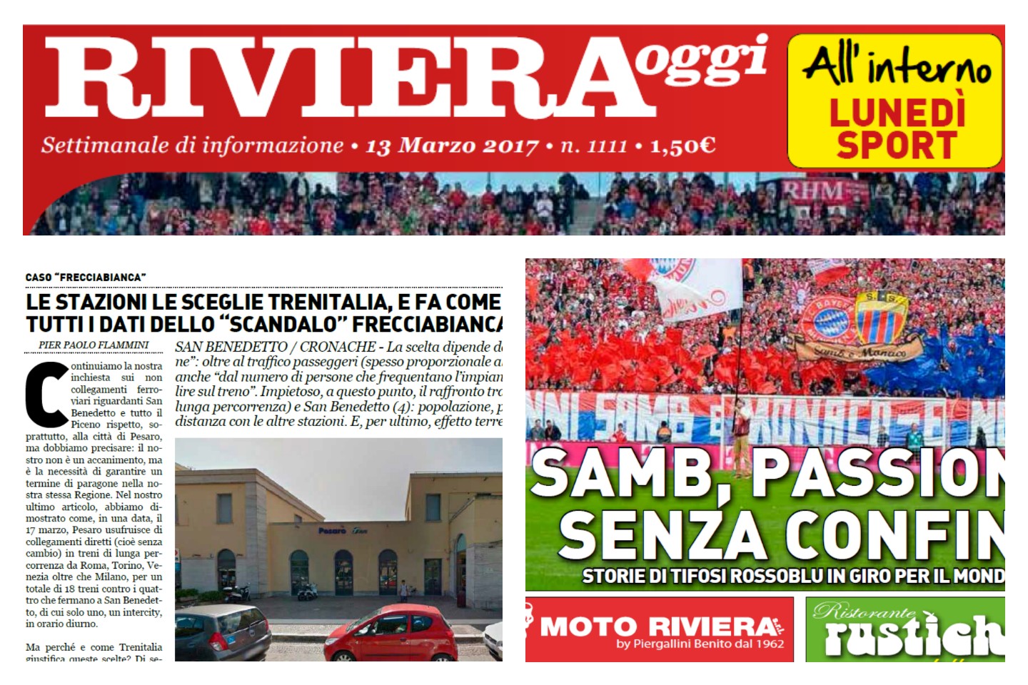In edicola il nuovo numero di Riviera Oggi tra inchieste e tanta Samb