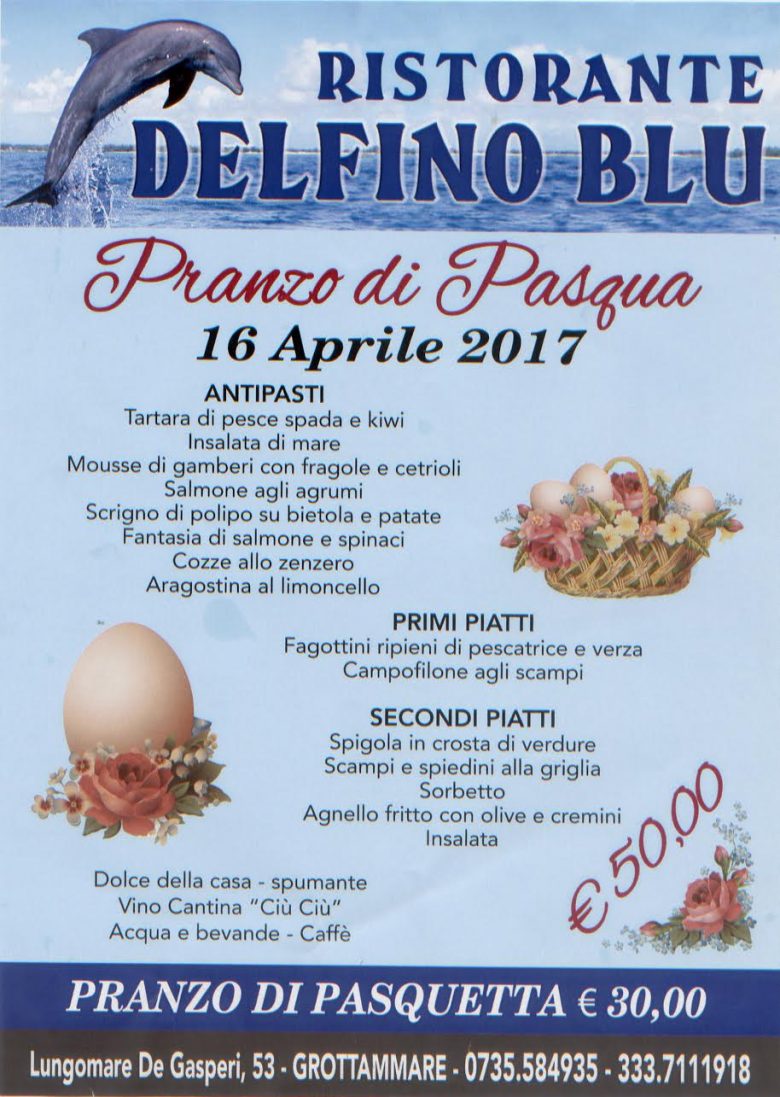Pranzo Di Pasqua Con Menù Di Pesce Allo Chalet Ristorante Delfino
