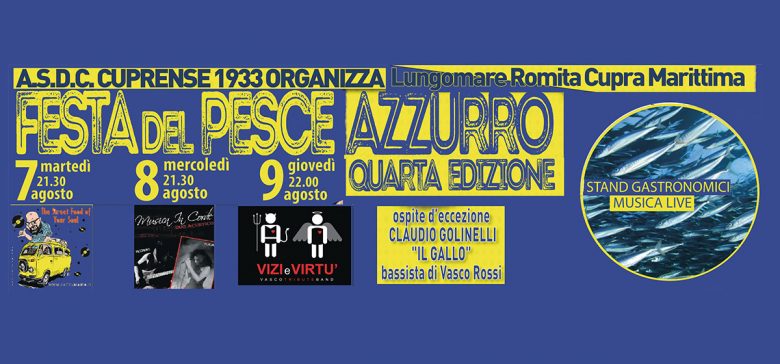 Dal 7 Al 9 Agosto Torna La Rinomata Festa Del Pesce Azzurro Di