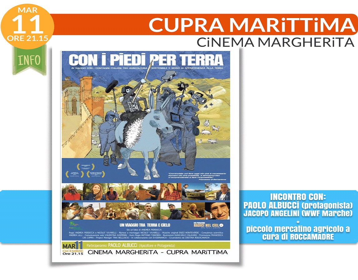 Al Cinema Margherita "Con i piedi per terra", un documentario sull