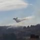 Canadair in azione per l'incendio di Monte Aquilino. 4 marzo 2019
