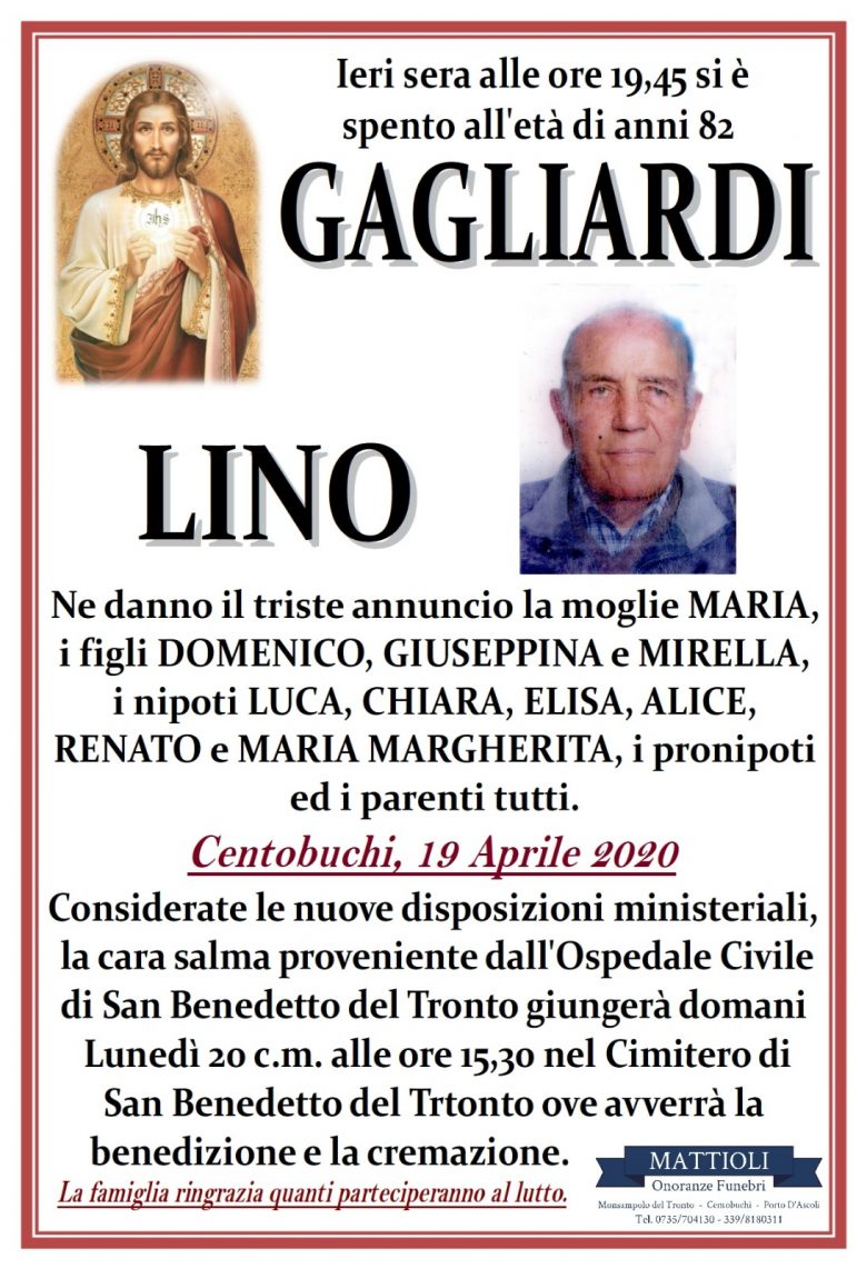 Lino Gagliardi Riviera Oggi