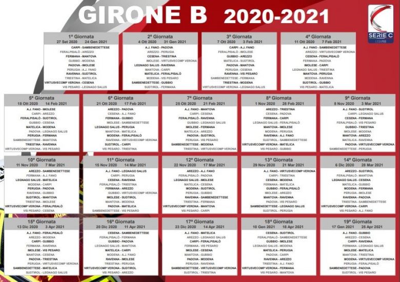Calendario Girone B Samb Esordira A Carpi Poi Gubbio In Casa Chiusura Col Padova Riviera Oggi padova tre calendario 2021