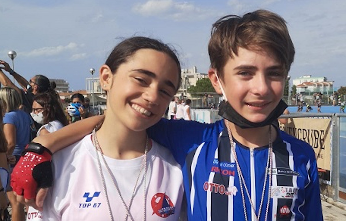 Valentina Grannò e Lorenzo Pistonesi felici dopo le doppie vittorie