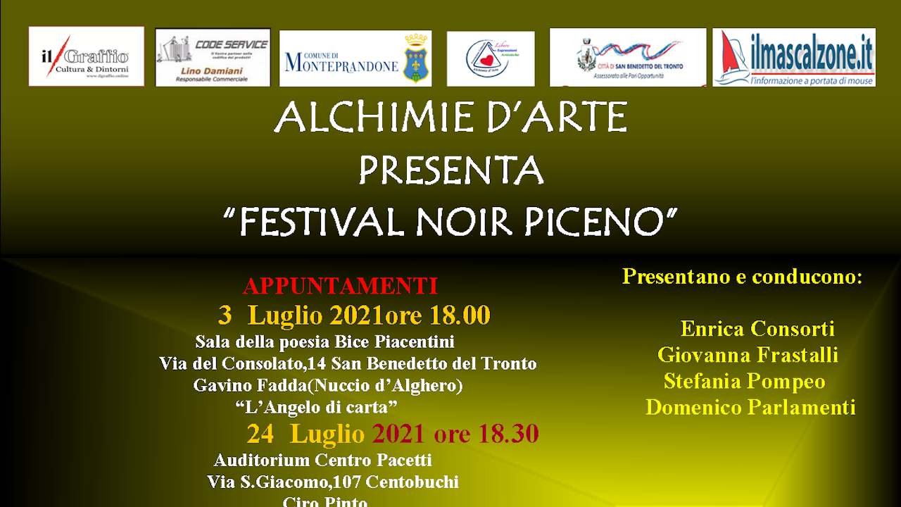 Festival Letterario Noir Piceno 2021, il calendario completo - Vimarsana News