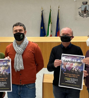 L'assessore al turismo di San Benedetto Cinzia Campanelli, l'ingegner Luigi Balloni, Elio Giobbi di Assoartisti dell'Adriatico e Domenico Di Gregorio di Musicomania