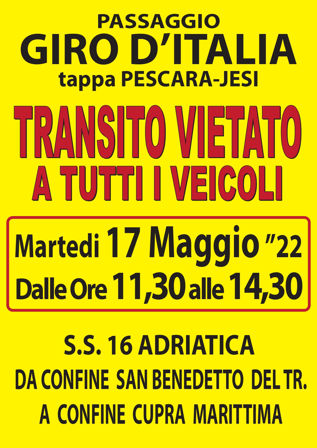 Giro d'Italia limitazioni