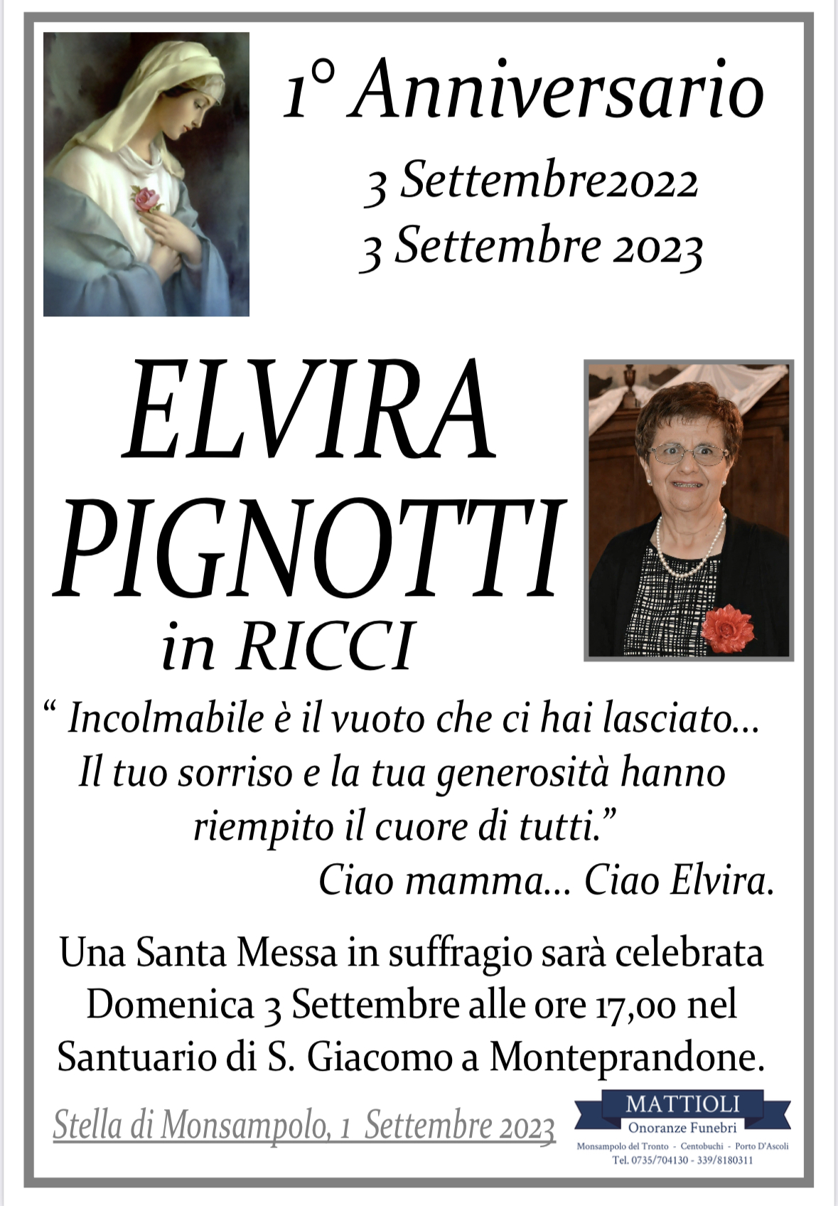 Anniversario Elvira Pignotti