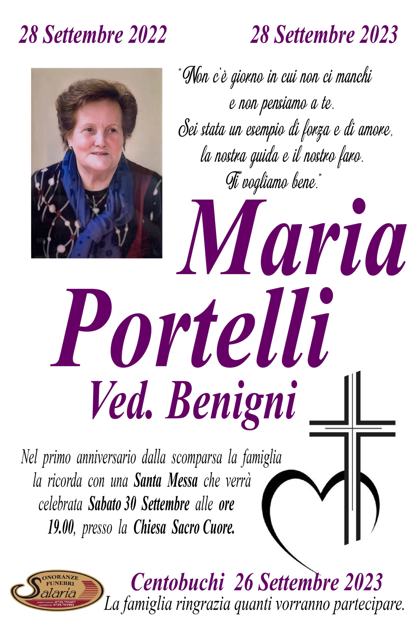 Anniversario Maria Portelli