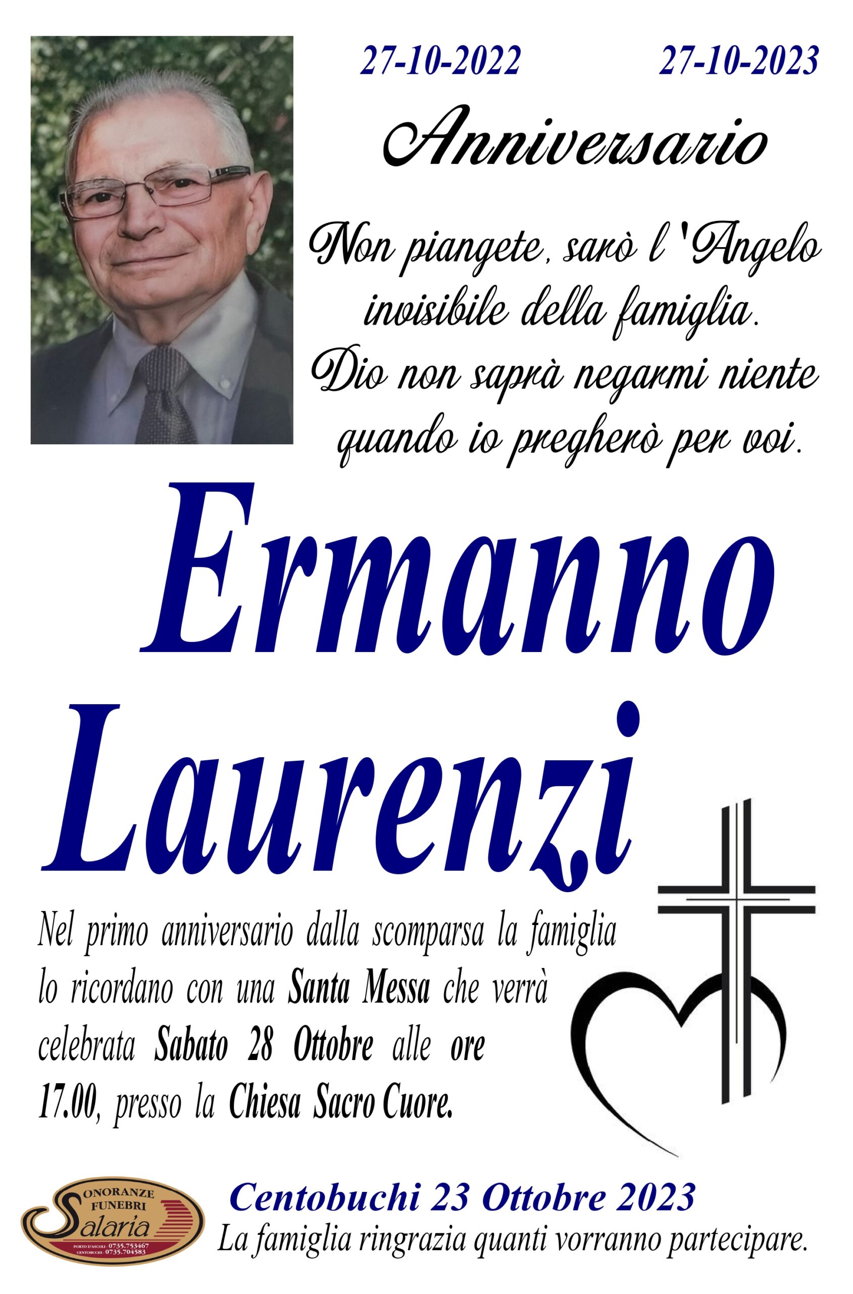 Primo anniversario Ermanno Laurenzi