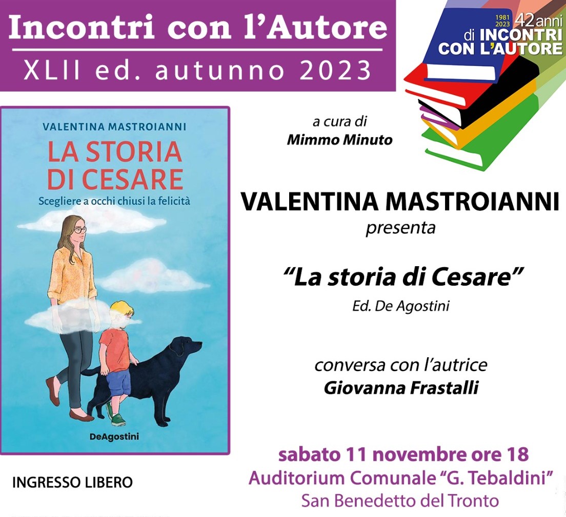 Incontri con l'autore, a San Benedetto Valentina Mastroianni presenta La  storia di Cesare - Riviera Oggi