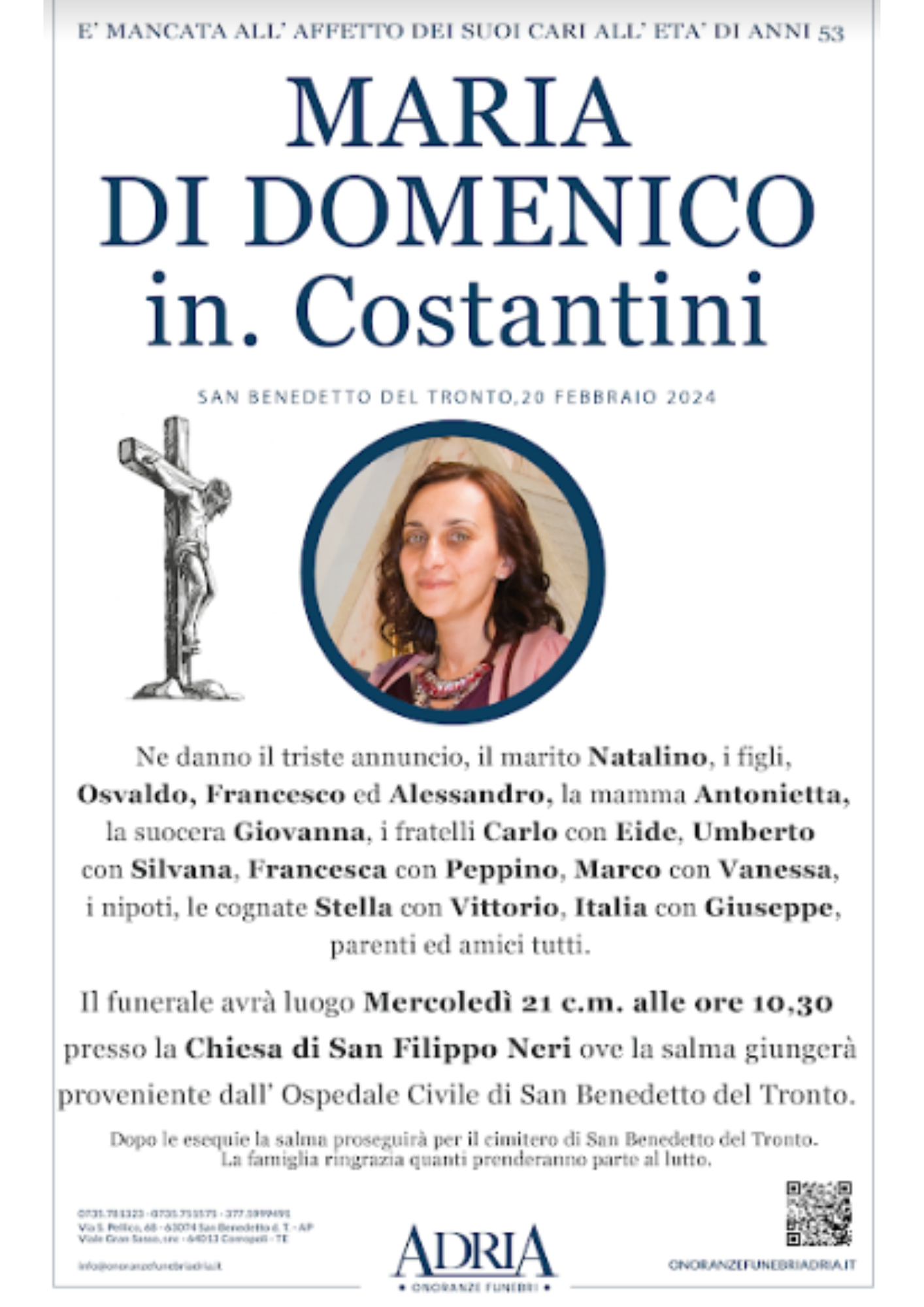 Maria Di Domenico Riviera Oggi